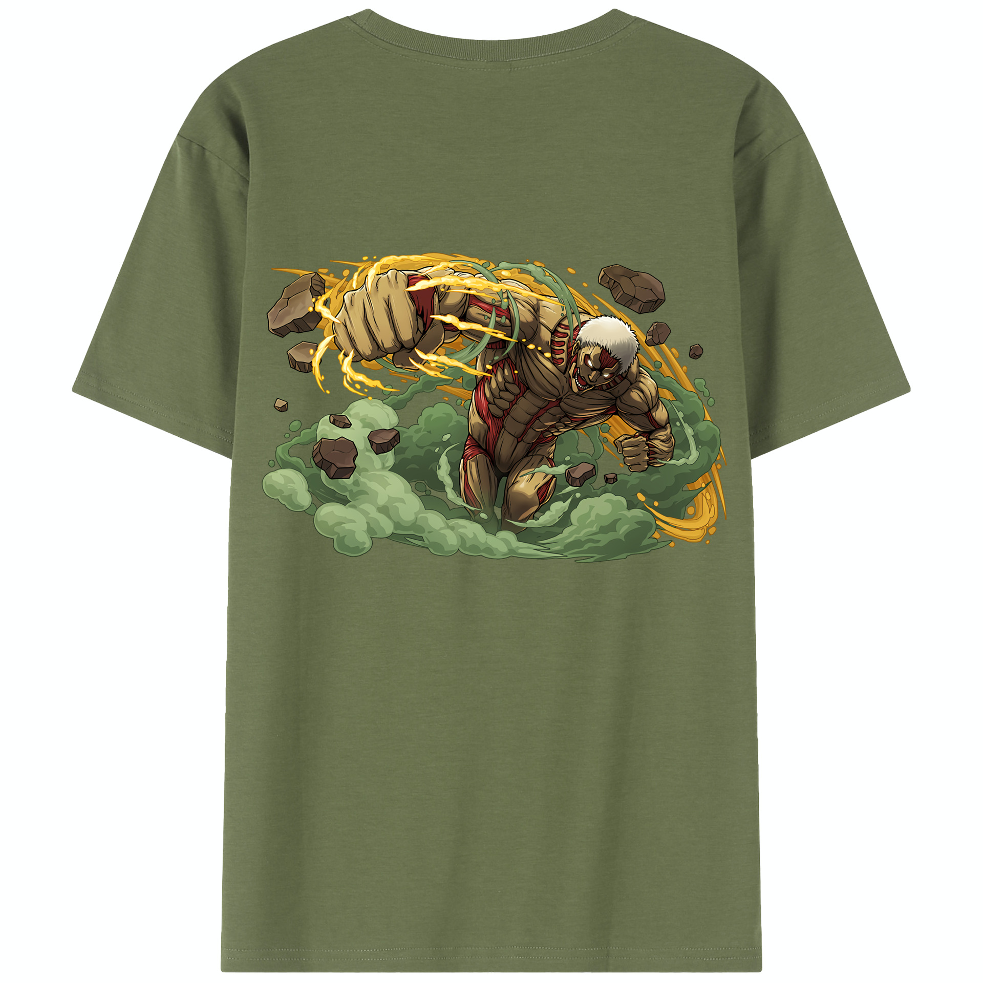 （画像用） 進撃の巨人 Attack on Titan 綿100％半袖Tシャツ（背面プリント）